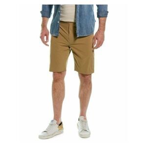 7 FOR ALL MANKIND Mens Brown Flat Front, Regular Fit Stretch Shorts 29 Waist